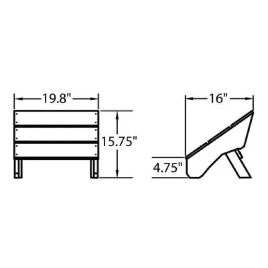 Italica Modern Folding Ottoman - White - highwood image {4}