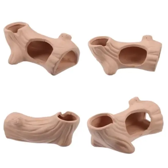 Unique Bargains Ceramic Aquarium Hideaway Rock Cave Fish Tank Decoration Light Brown 5.43"x2.83"x1.93" image {6}