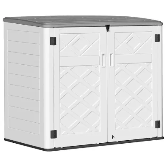 4.43 ft. W x 2.85 ft. D Durable Resin Storage Shed, Weather-Resistant Outdoor Storage Cabinet for Home, Patio and Garage image {10}