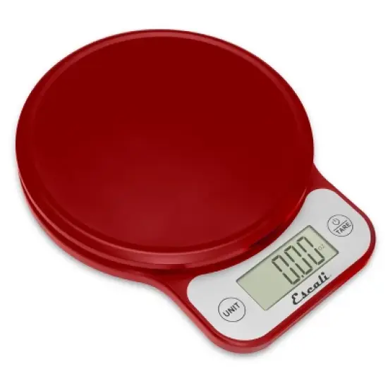 Escali Telero Digital Kitchen Scale Red: LCD Display, 13.2 lb Capacity, Battery Powered, Spot Clean, Food Scale image {2}