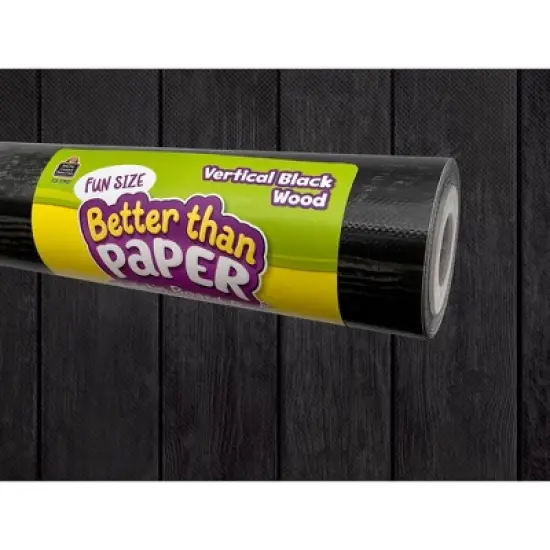 Teacher Created Resources&reg; Fun Size Better Than Paper Bulletin Board Roll Vertical Black Wood image {2}