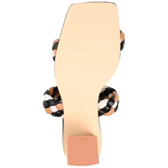 Journee Collection Womens Bronte Tru Comfort Foam Open Square Toe Block Heel Sandals image {4}