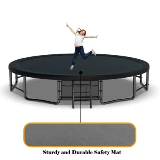 HFYee 12/14/16FT Kids Adventure Trampoline Safety Enclosure & Ladder for Outdoor Play for Ages 6-12 image {3}