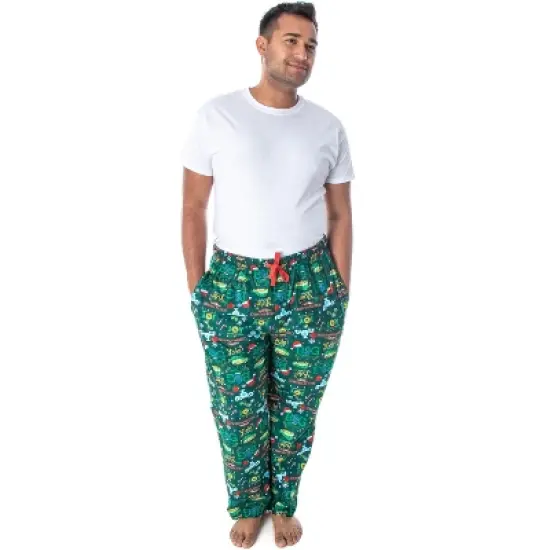 National Lampoon's Christmas Vacation Men's Allover Print Pajama Pants Green image {2}