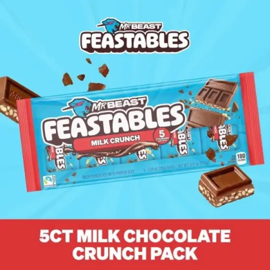 Feastables Milk Chocolate Crunch - 6.17oz/5ct image {2}
