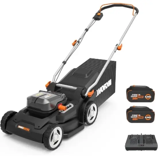 Worx WG745 40V 17'' Cordless Push Lawn Mower (2 Batteries & Charger Included) image {10}