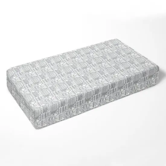 Bacati - Clouds in the City Mint/Gray 10 pc Crib Bedding Set with Long Rail Guard Cover image {4}