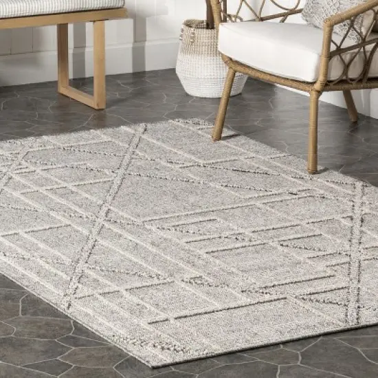 nuLOOM Crissy Contemporary High-Low Indoor/Outdoor Area Rug image {8}
