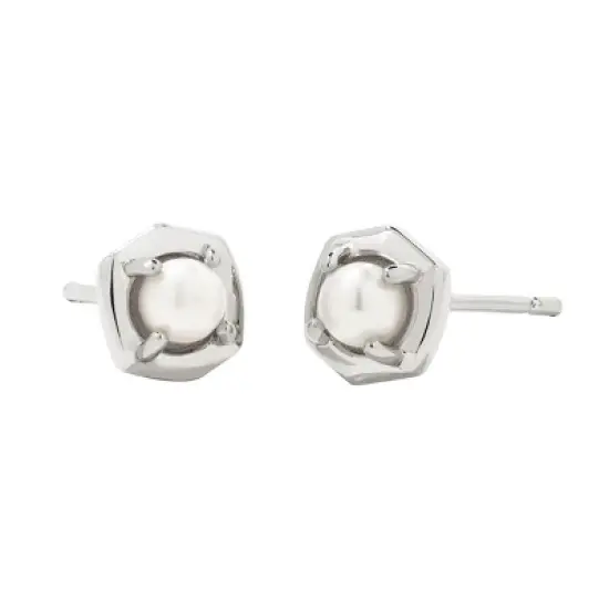 Kendra Scott Liesel White Pearl Stud Earrings image {1}