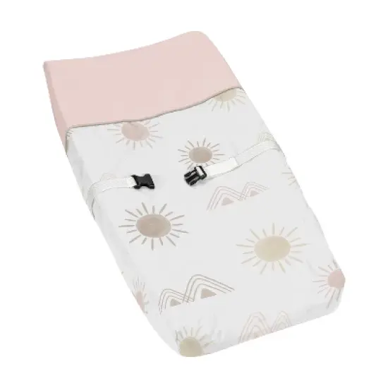 Sweet Jojo Designs Girl Changing Pad Cover Desert Sun Pink Mauve and Taupe image {5}