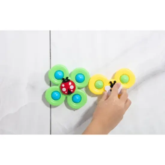Suction Cup Spinner Toys for Toddlers, Suction Cup Fidget Spinner Bath Toys, Spinning Top Baby Sensory Toys for Toddlers 1-3 Boys Girls image {8}