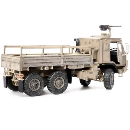 M1083 MTV (Medium Tactical Vehicle) Armored Cab Cargo Truck w/Turret Desert Camouflage US Army 1/72 Diecast Model by Panzerkampf image {4}
