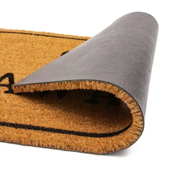 Juvale Go Away Doormat, Funny Front Door Welcome Mat for Outdoor Porch or Patio, Natural Coco Coir, 17 x 30 In image {3}