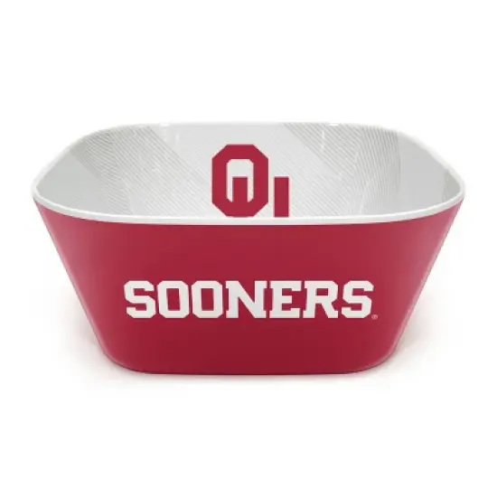 NCAA Oklahoma Sooners Serving Bowl: Melamine Rounded Square Tableware image {1}