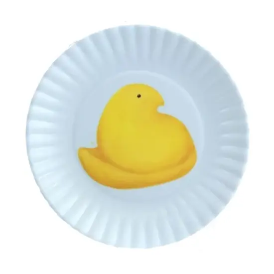 Tabletop 4.0 Inch Peeps "Paper" Plate Coasters , 4 Pc Set Melamine Easter Decor (4PC) image {4}