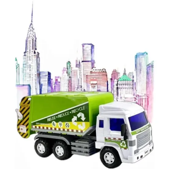 Big Daddy Friction Powered Garbage / Recycling Truck with Sand & Dirt Dumping Action image {4}