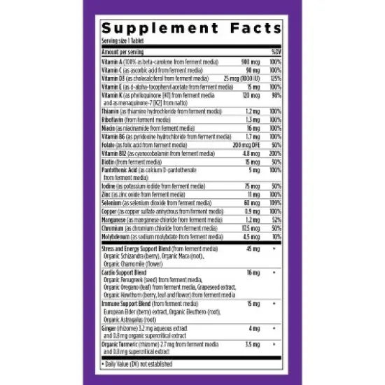 New Chapter Men's One Daily with Immune, Stress, Heart + Energy Support Tablets - 30ct image {3}