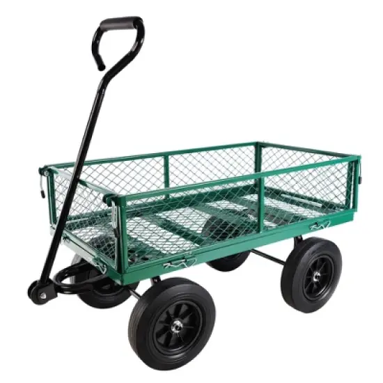 JANSNO Multi-Functional Garden Cart with Spacious Bed, Solid Tires for Gardening/Farming/Yard/Home Tasks image {11}