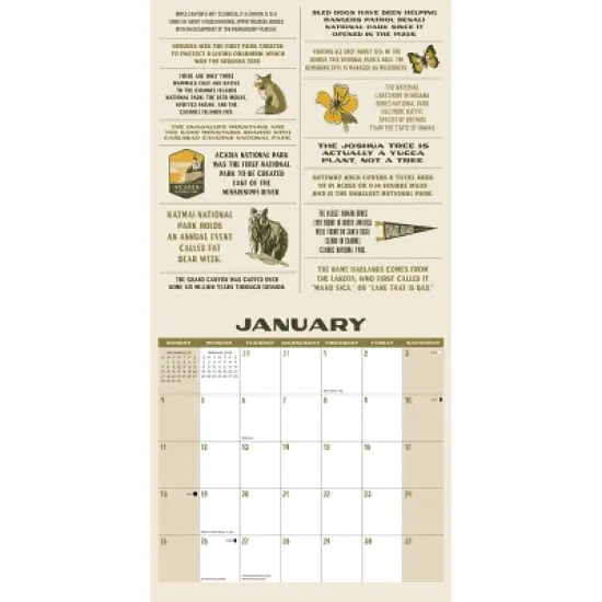 Willow Creek Press 2026 National Park Trivia Wall Calendar image {2}