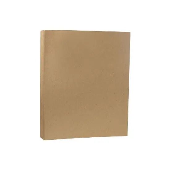 JAM Paper 65 lb. Cardstock Paper 8.5" x 11" Brown Kraft 250 Sheets/Ream (LEKR120606B) image {1}