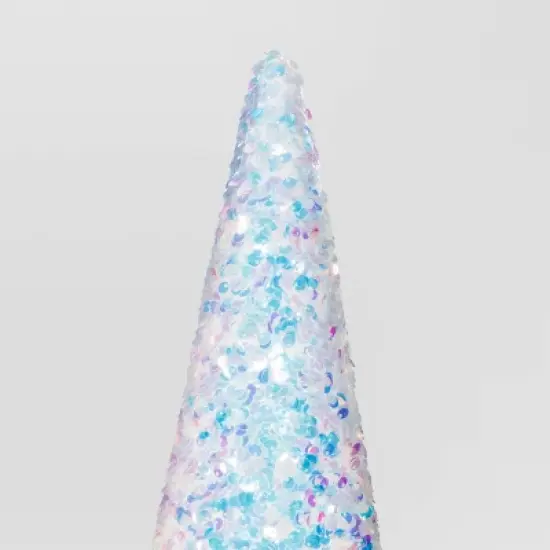 Christmas Sequins Cone Shape Tree Table Top Decor Iridescence Medium - Wondershop&trade; image {2}