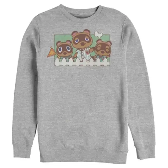 Men's Nintendo Animal Crossing Nook Family Portrait Sweatshirt image {3}