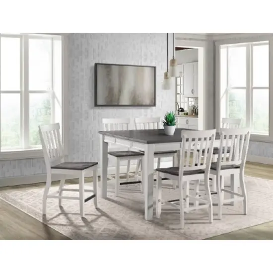 2pc Jamison Two-Tone Counter Height Barstool White - Picket House Furnishings image {5}