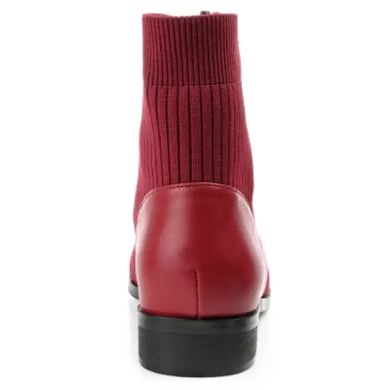 Journee Collection Womens Bexlie Tru Comfort Foam Front Zip Stacked Heel Booties image {2}