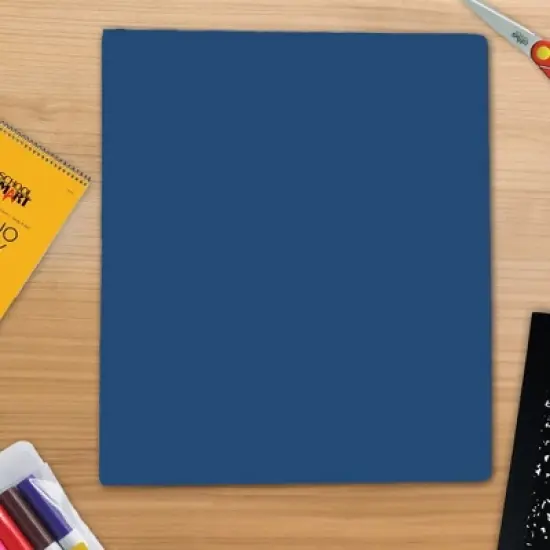 School Smart D Ring Binder, Polypropylene, 3 Inches, Blue image {3}