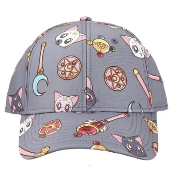 Sailor Moon Cats & Symbols All Over Print Snapback Hat image {1}