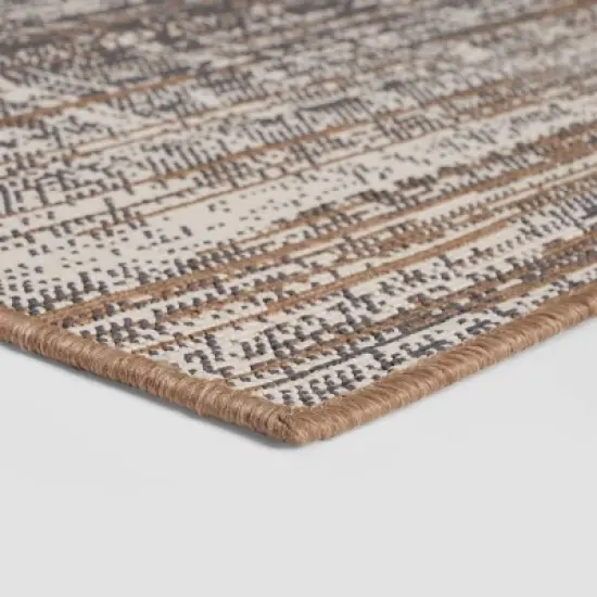 Cortez Contemporary Outdoor Rug Gray/Beige - Christopher Knight Home image {1}