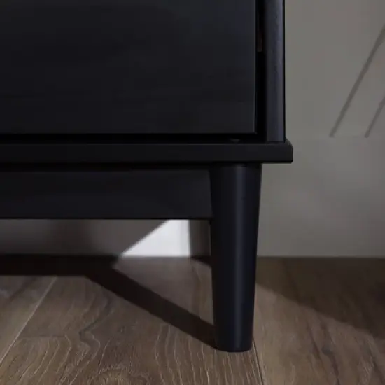 Mid-Century Modern Solid Wood 2 Drawer Nightstand - Saracina Home image {14}