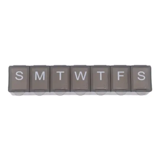 Unique Bargains 7 Compartment Single Row Pill Case 1 Pc image {7}