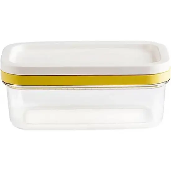 Acekool Rectangular Butter Dish with Cutter, Temperature Resistant, Easy Slice Butter Container, 200g Baking Storage Solution image {5}