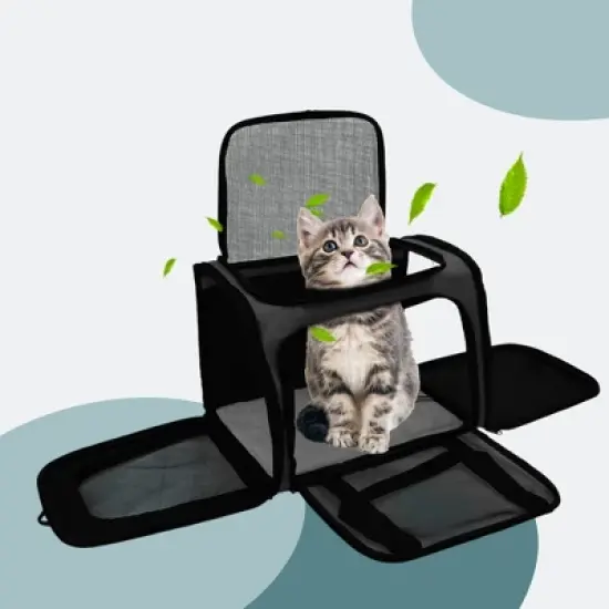 Unique Bargains Puppy Carrier for Medium Small Cats Dogs 1 Pc image {4}