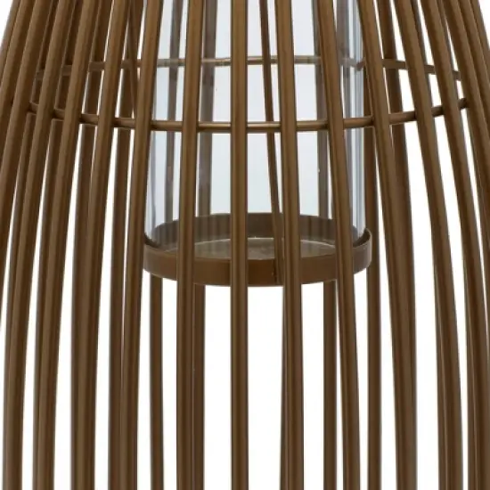 Modern Iron/Glass Decorative Caged Candle Holder - Olivia & May image {7}