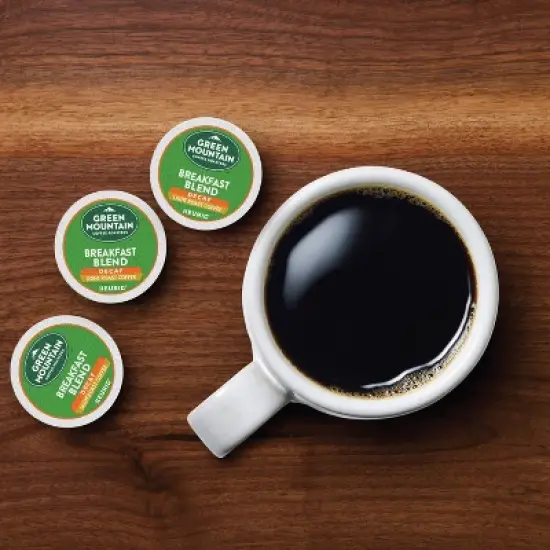 24ct Green Mountain Coffee Breakfast Blend Decaf Keurig K-Cup Coffee Pods Decaffeinated Light Roast image {4}