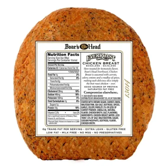 Boar's Head EverRoast Chicken - Deli Fresh Sliced - 4lbs - price per lb image {2}