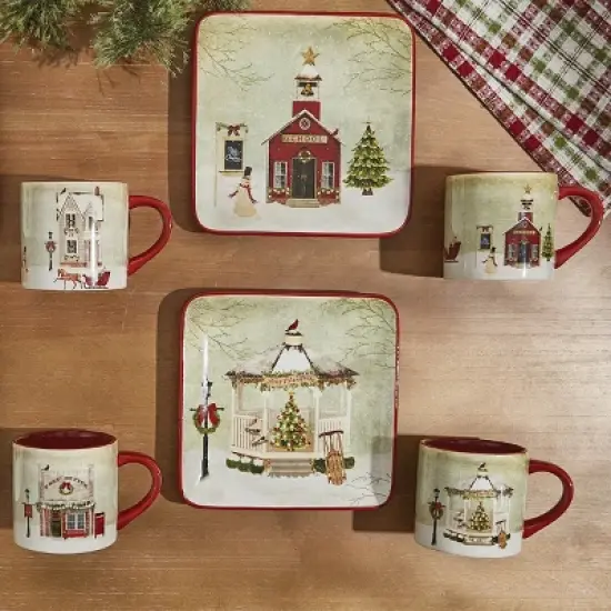 Park Designs Vintage Town Square Mug 4 Set image {1}
