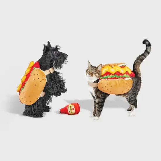 Hot Dog Full Body Halloween Dog and Cat Costume with Ketchup Toy - Boots & Barkley&trade; image {6}