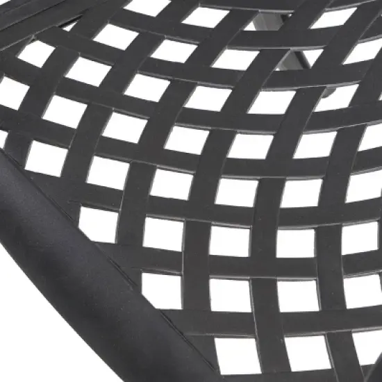 Aviary 9pc Aluminum Dining Set - Antique Matte Black - Christopher Knight Home image {6}