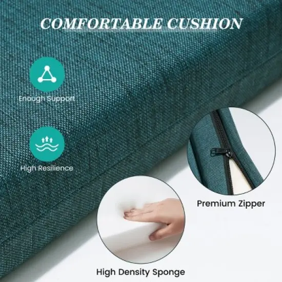 Pellebant 80 Inch Patio Chaise Lounge Cushion 2PCS Non-Slip Replacement Cushion for Chaise Lounge Poolside Deck Garden Indoor Outdoor image {2}