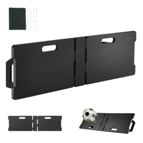 VEVOR Soccer Rebounder Board, 45"X13" Portable Soccer Wall with 2 Angles Rebound, Foldable HDPE Kickback Rebound Board, Soccer Training Equipment image {8}