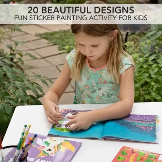 Fun Paint & Sticker Books for Kids (Set of 2) &ndash; Engaging Activity with Shapes & Numbers for Ages 4&ndash;8 &ndash; Great for Home or Travel image {3}