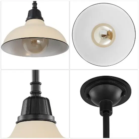 JONATHAN Y Jasper Farmhouse Industrial Indoor/Outdoor Iron LED Pendant image {6}