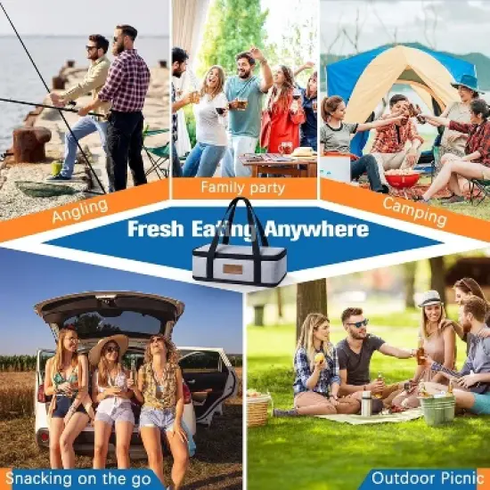 Tendware Chilled Portable Snackle Box Container  Insulated Bag 12 Compartment Divided Serving Tray Summer Beach Essentials Charcuterie Road Trip image {4}