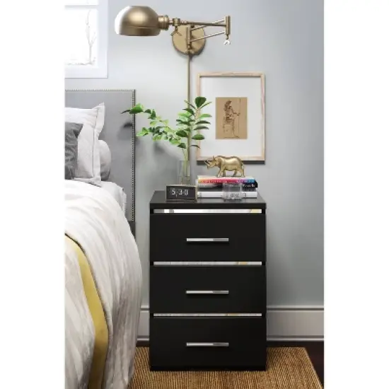 Belmont 3 Drawer Nightstand - Finch image {1}