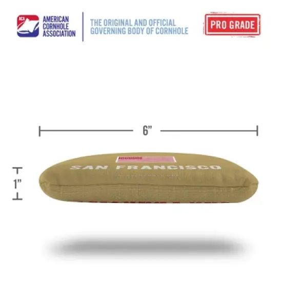 Gameday San Francisco Football Synergy Pro Gold Cornhole Bags (Set of 4) image {3}