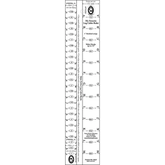 Marti Michell Log Cabin Ruler-1/2" To 1" Strips image {1}