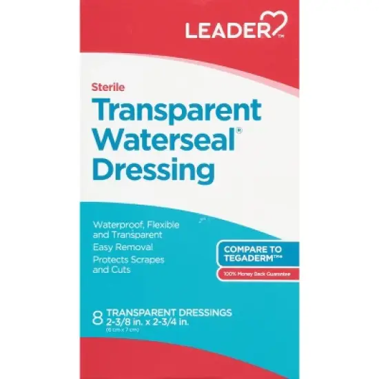 Leader Sterile Transparent Waterseal Dressing 8 ea image {3}